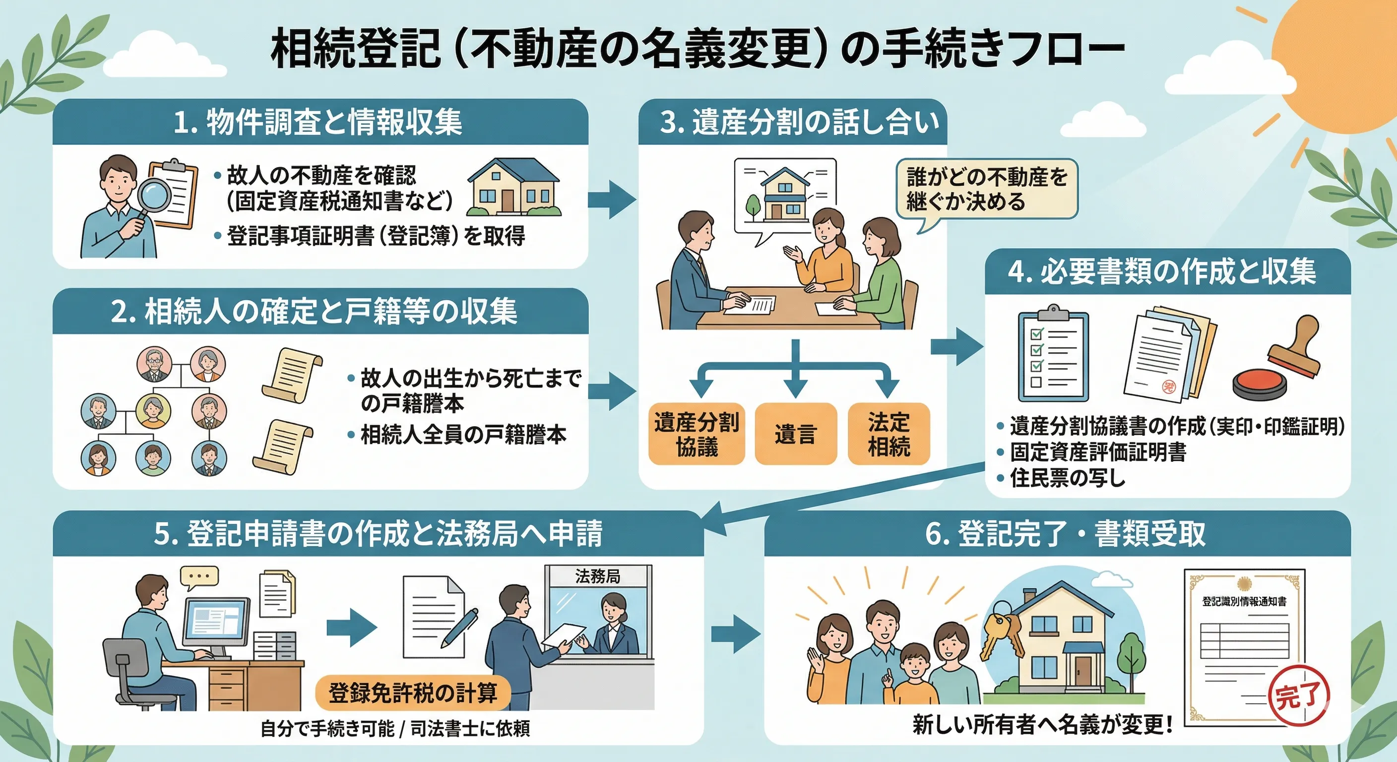 名義変更の手続きの流れ